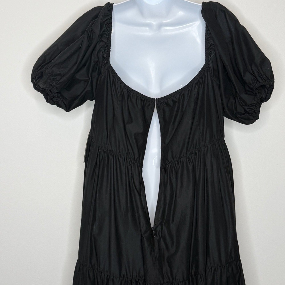 Eloquii Black Puff Sleeve Tiered Maxi Dress - Picture 6 of 12